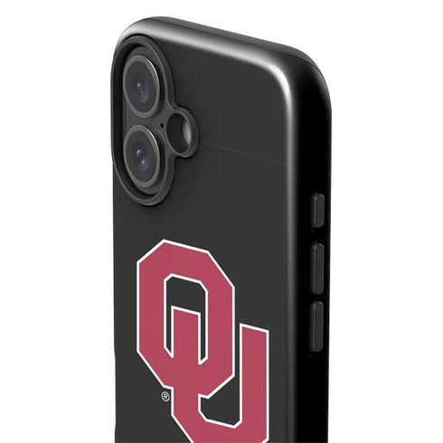 University of Oklahoma Sooners Black iPhone 16 Plus Impact Case