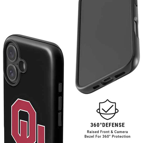 University of Oklahoma Sooners Black iPhone 16 Plus Magsafe Impact Case