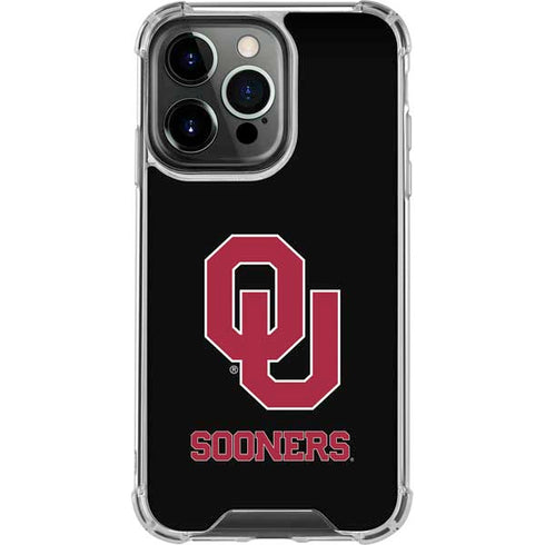 University of Oklahoma Sooners Black iPhone 16 Pro Clear Case