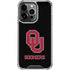 University of Oklahoma Sooners Black iPhone 16 Pro Clear Case