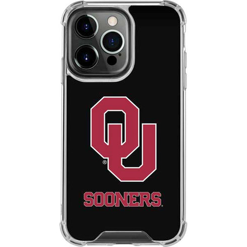 University of Oklahoma Sooners Black iPhone 16 Pro Max Clear Case