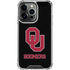 University of Oklahoma Sooners Black iPhone 16 Pro Max Clear Case