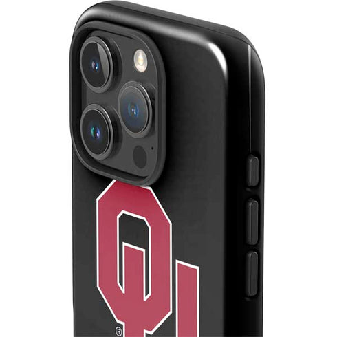 University of Oklahoma Sooners Black iPhone 16 Pro Max Impact Case