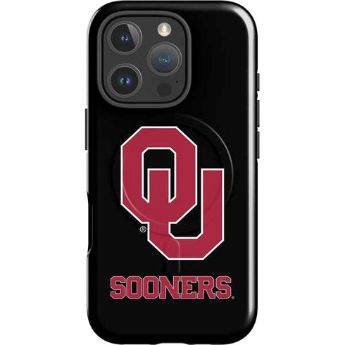 University of Oklahoma Sooners Black iPhone 16 Pro Max Magsafe Impact Case