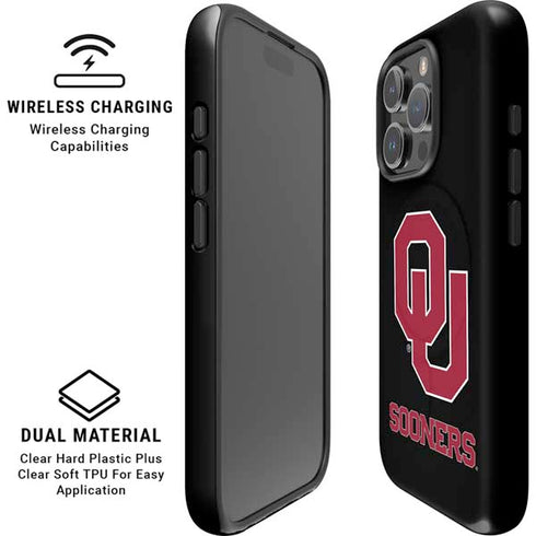 University of Oklahoma Sooners Black iPhone 16 Pro Max Magsafe Impact Case