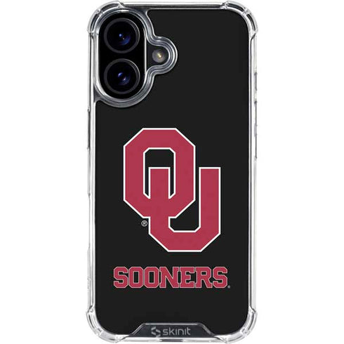 University of Oklahoma Sooners Black iPhone 17 Clear Case