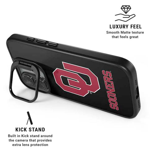 University of Oklahoma Sooners Black iPhone 17 Kickstand Case