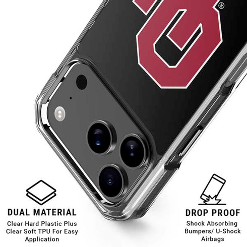 University of Oklahoma Sooners Black iPhone 17 Pro Clear Case