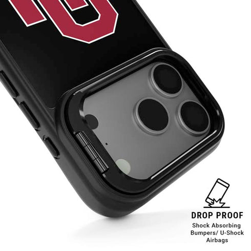 University of Oklahoma Sooners Black iPhone 17 Pro Kickstand Case