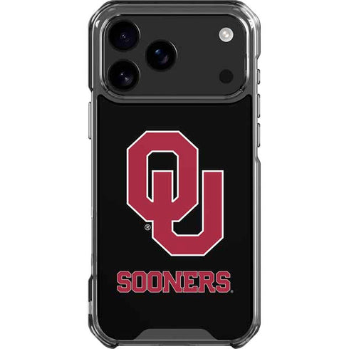University of Oklahoma Sooners Black iPhone 17 Pro Max Clear Case