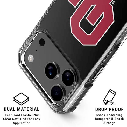 University of Oklahoma Sooners Black iPhone 17 Pro Max Clear Case