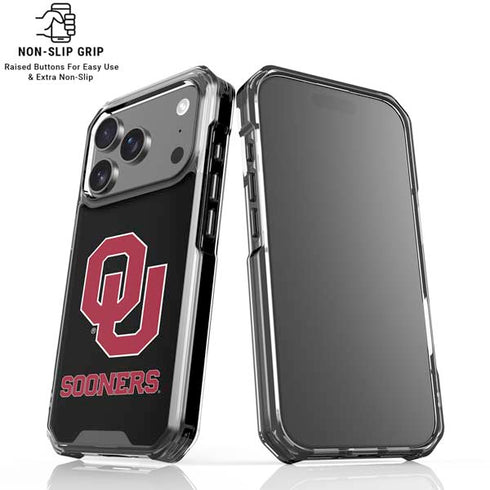 University of Oklahoma Sooners Black iPhone 17 Pro Max Clear Case