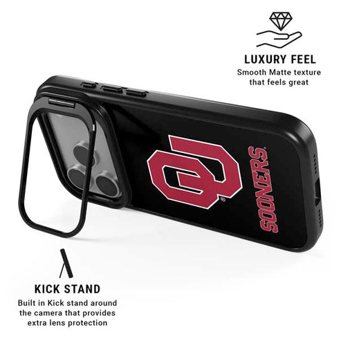 University of Oklahoma Sooners Black iPhone 17 Pro Max Kickstand Case