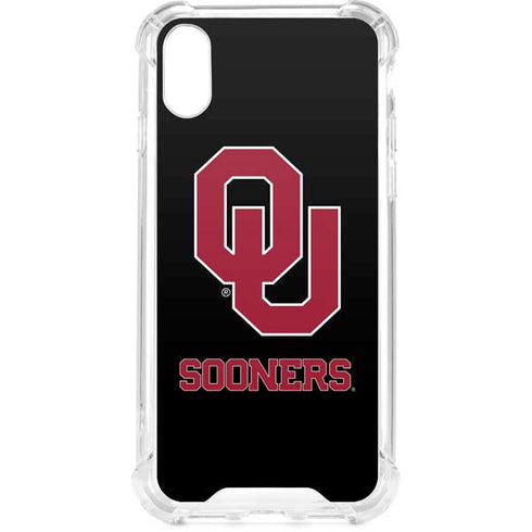 University of Oklahoma Sooners Black iPhone XS Clear Case