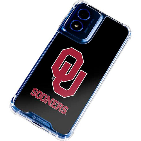 University of Oklahoma Sooners Black Moto G 5G (2024) Clear Case