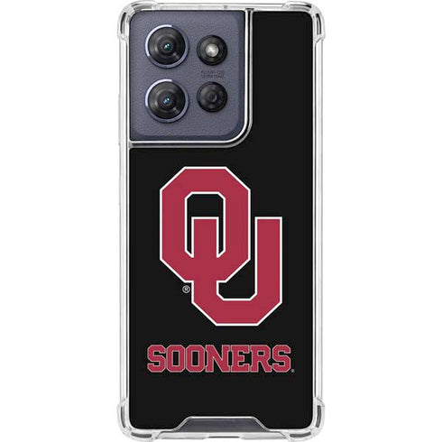 University of Oklahoma Sooners Black Moto G Play 5G (2025) Clear Case