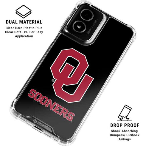 University of Oklahoma Sooners Black Moto G Power 5G (2024) Clear Case