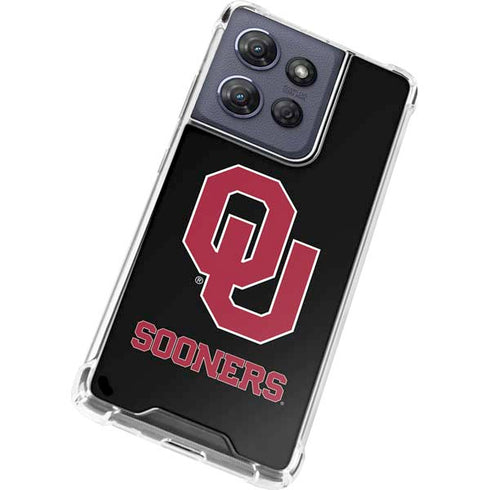 University of Oklahoma Sooners Black Moto G Power 5G (2025) Clear Case
