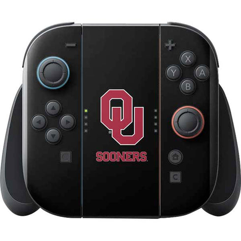 University of Oklahoma Sooners Black Nintendo Switch 2 (2025) with Joy-Con Skin