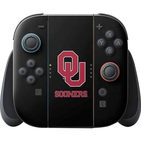 University of Oklahoma Sooners Black Nintendo Switch 2 (2025) Joy-Con Controller Skin