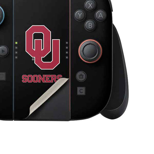 University of Oklahoma Sooners Black Nintendo Switch 2 (2025) Joy-Con Controller Skin