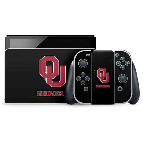 University of Oklahoma Sooners Black Nintendo Skins