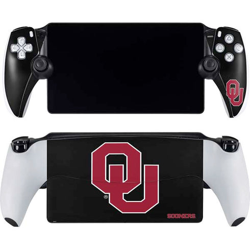 University of Oklahoma Sooners Black PlayStation Portal Remote Player Skin