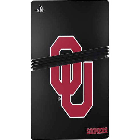 University of Oklahoma Sooners Black PS5 Pro Bundle Skin