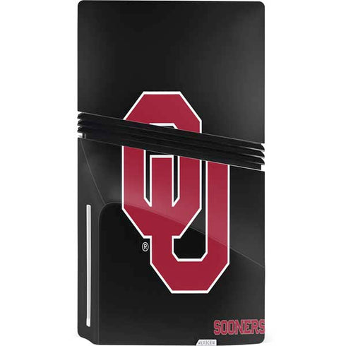 University of Oklahoma Sooners Black PS5 Pro Disk Console Skin