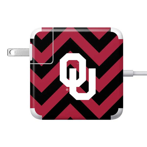 University of Oklahoma Sooners Chevron 85W Power Adapter (15 and 17 inch MacBook Pro Charger) Skin