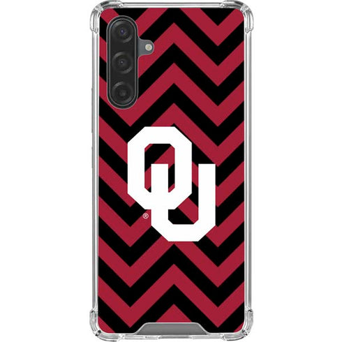 University of Oklahoma Sooners Chevron Galaxy A17 Clear Case