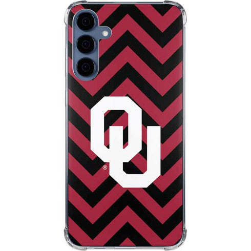 University of Oklahoma Sooners Chevron Galaxy A35 5G Clear Case