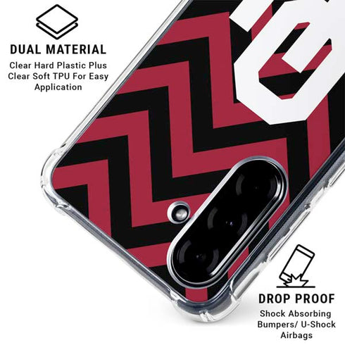 University of Oklahoma Sooners Chevron Galaxy A36 5G Clear Case