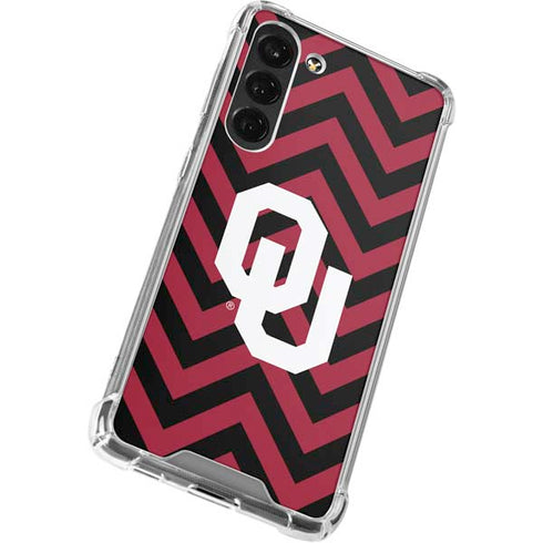 University of Oklahoma Sooners Chevron Galaxy S24 FE Clear Case