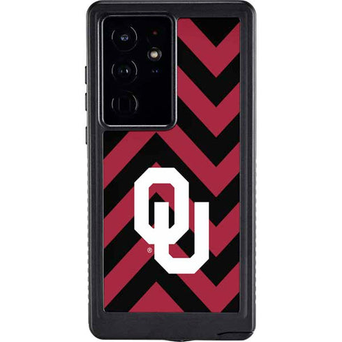University of Oklahoma Sooners Chevron Galaxy S24 Ultra Waterproof Case