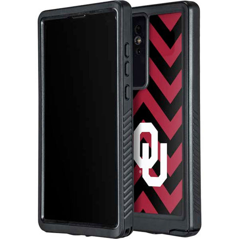 University of Oklahoma Sooners Chevron Galaxy S24 Ultra Waterproof Case