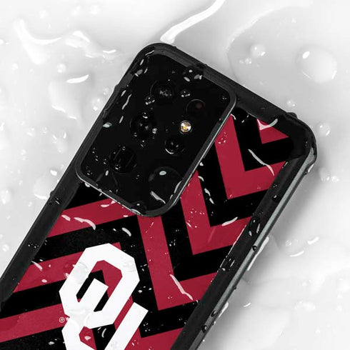 University of Oklahoma Sooners Chevron Galaxy S24 Ultra Waterproof Case