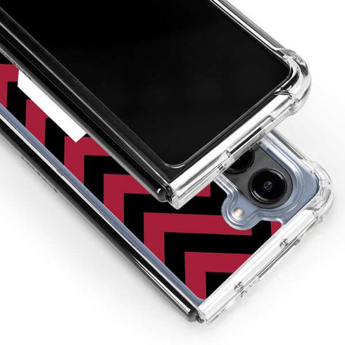 University of Oklahoma Sooners Chevron Galaxy Z Fold5 5G Clear Case