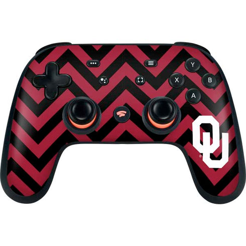 University of Oklahoma Sooners Chevron Google Stadia Controller Skin