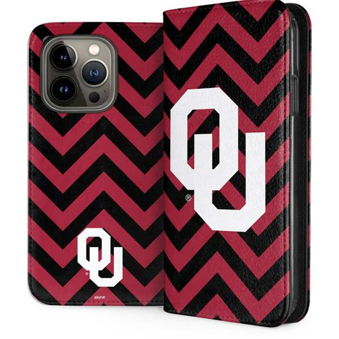 University of Oklahoma Sooners Chevron iPhone 13 Pro Folio Case