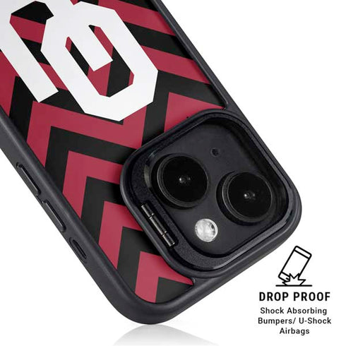 University of Oklahoma Sooners Chevron iPhone 14 Kickstand Case