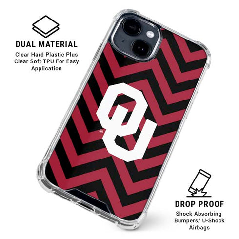 University of Oklahoma Sooners Chevron iPhone 15 Clear Case