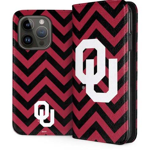 University of Oklahoma Sooners Chevron iPhone 15 Pro Folio Case