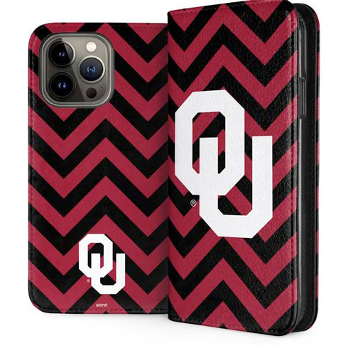 University of Oklahoma Sooners Chevron iPhone 15 Pro Max Folio Case