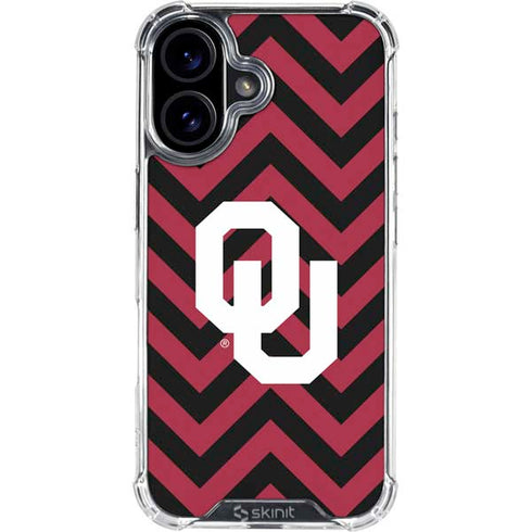 University of Oklahoma Sooners Chevron iPhone 16 Clear Case