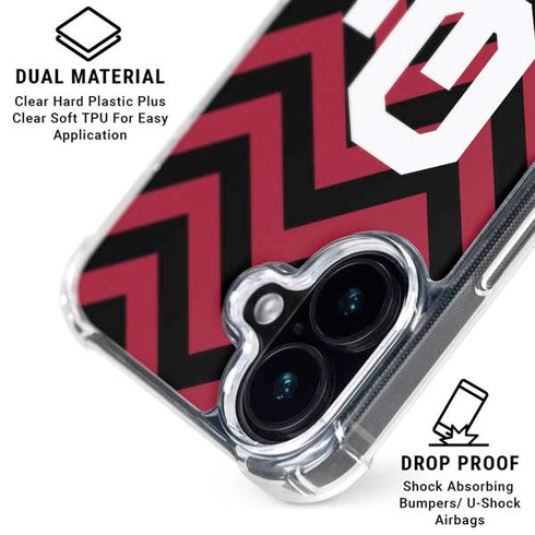 University of Oklahoma Sooners Chevron iPhone 16 Plus Clear Case