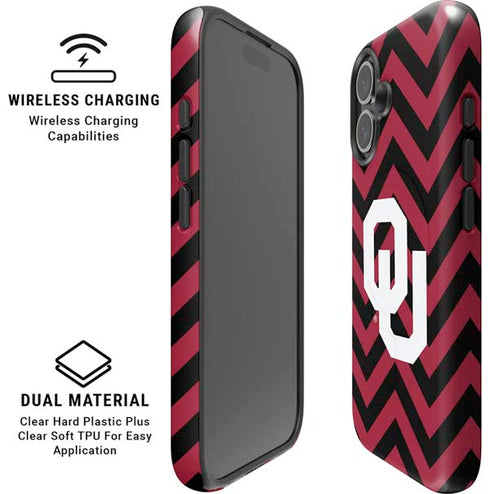 University of Oklahoma Sooners Chevron iPhone 16 Plus Magsafe Impact Case