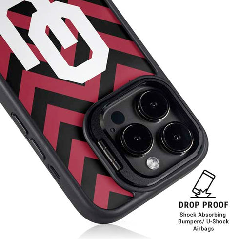 University of Oklahoma Sooners Chevron iPhone 16 Pro Max Kickstand Case