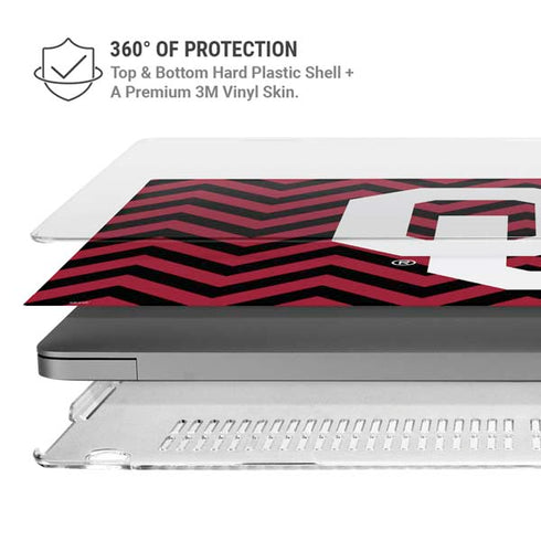 University of Oklahoma Sooners Chevron MacBook Pro 14in (2021-24) Case plus Skin