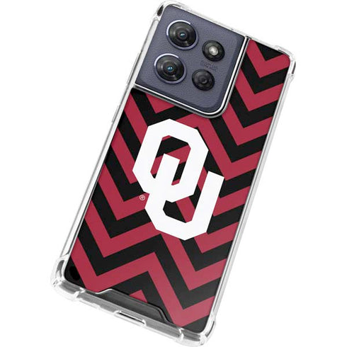 University of Oklahoma Sooners Chevron Moto G 5G (2025) Clear Case